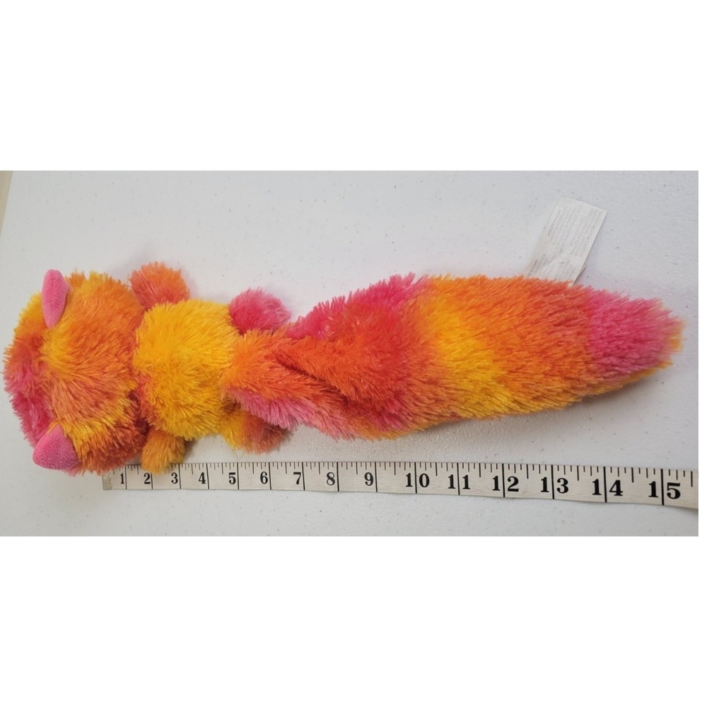 Fiesta Fursians Plush Cat Bean Bag Long Tail Toy Pink Orange Yellow 16" stuffed - Picture 2 of 12